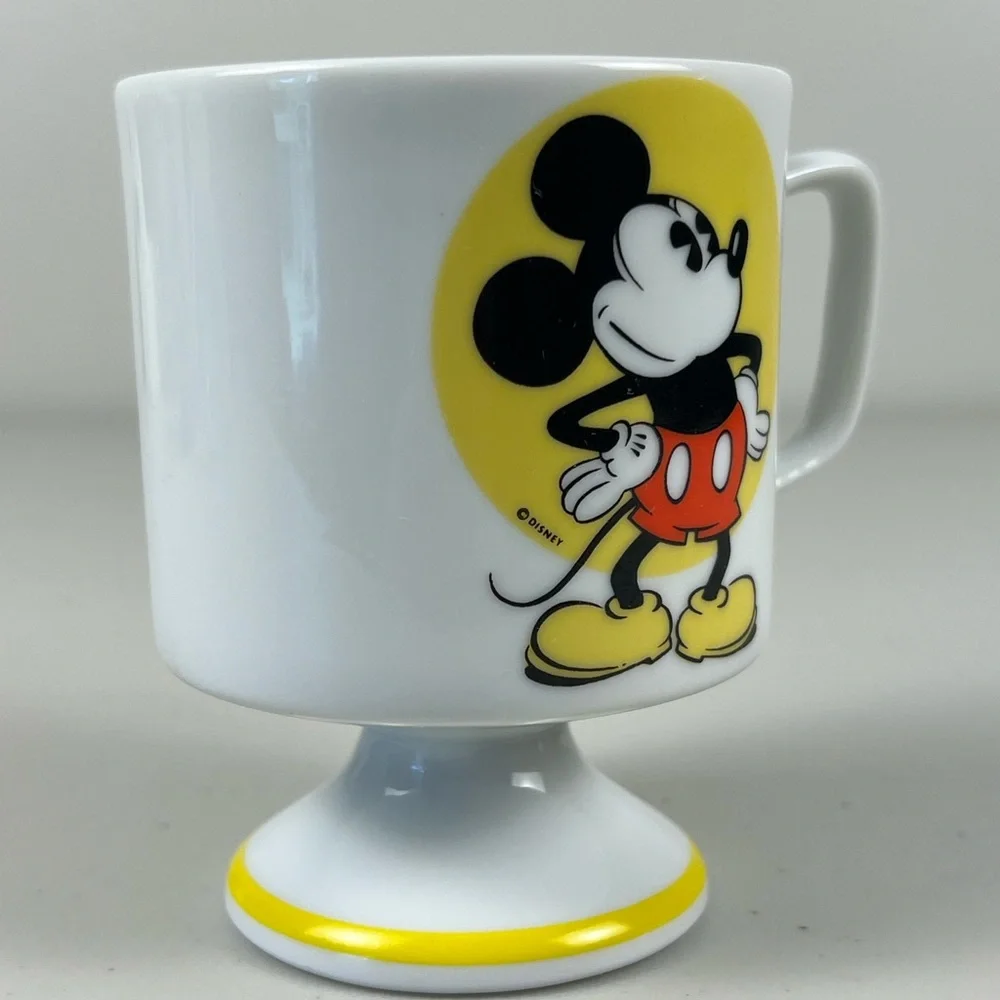 Vintage Mickey Mouse Footed‎ Pedestal Mug-Walt Disney Productions EUC